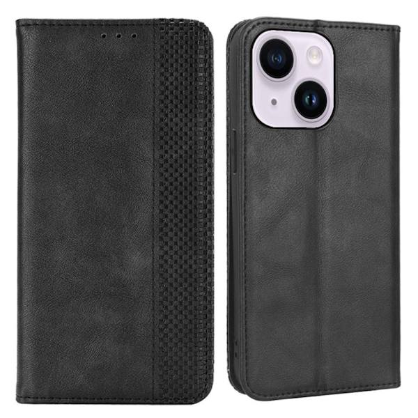 Bofink Vintage iPhone 15 Plus læderetui - Sort Black
