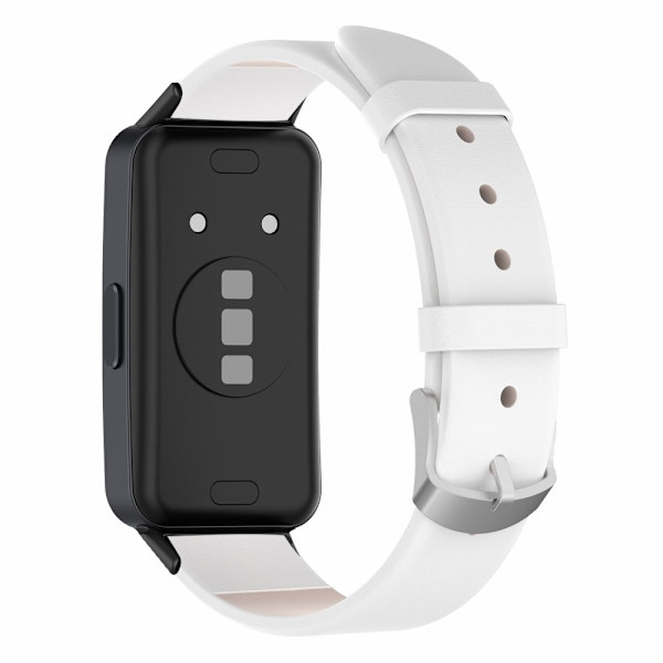 Huawei Band 8 Ekte lærrem - Hvit White