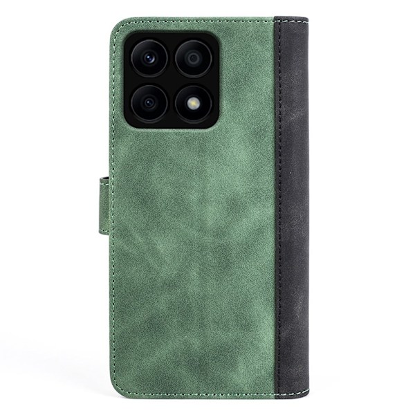 To-farvet Honor X8a læderetui - Grøn Green