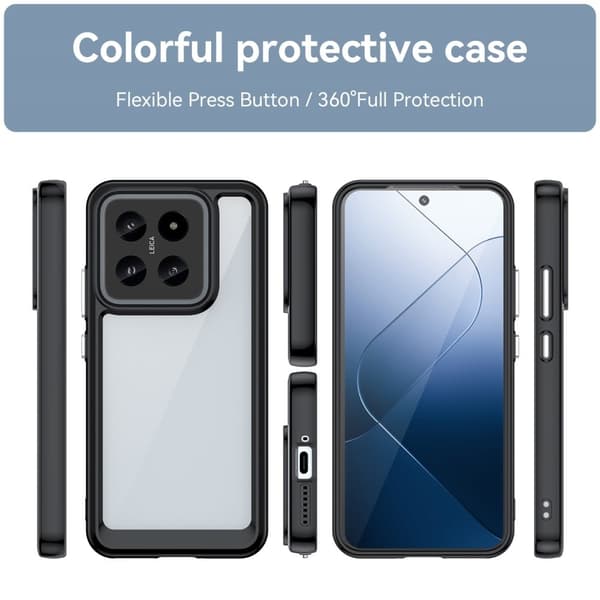 Xiaomi 14 älykäs akryylikansi - Musta Black