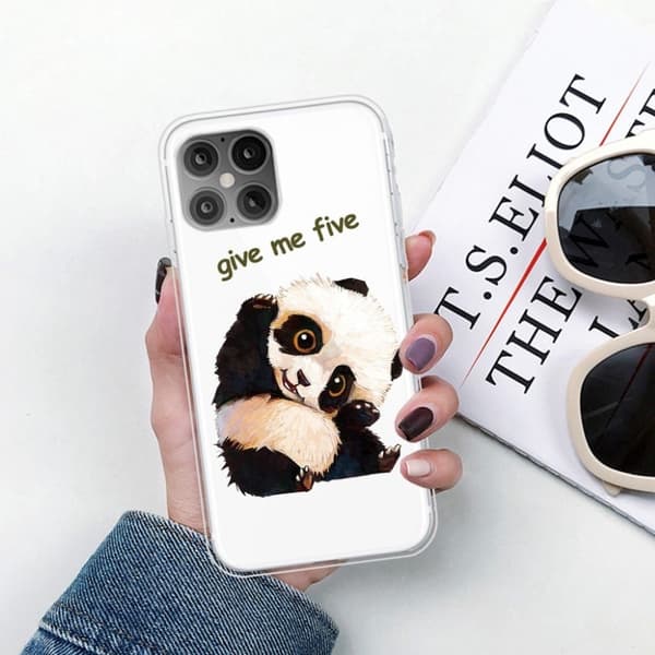 Deco iPhone 12 / 12 Pro Etui - Herlig Panda White