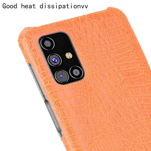 Croco Etui Samsung Galaxy M31s - Orange Orange