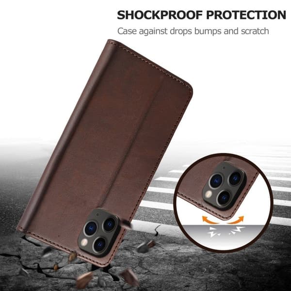 LC.IMEEKE iPhone 12 Pro / iPhone 12 flip case - Ruskea Brown