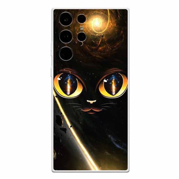 Deco Samsung Galaxy S23 Ultra Etui - Kat Øjne Black