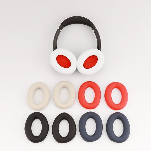 1MORE SonoFlow trådlösa Bluetooth-hörlurar öronkudde silikonhylsa - Beige Vit