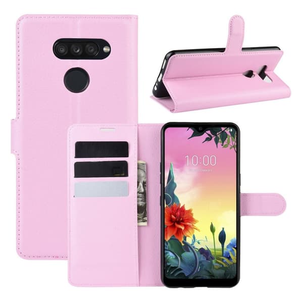 Classic LG K50S flip etui - Rosa Pink