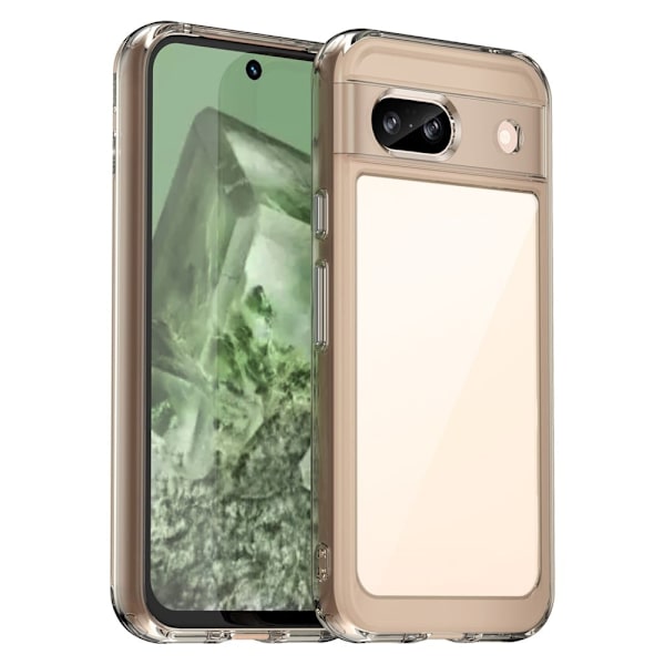 Google Pixel 8A älykäs akryylikansi - Läpinäkyvä Harmaa Silver grey
