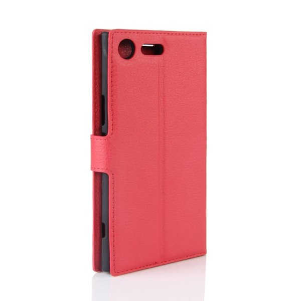 Sony Xperia XZ Premium Læder etui i litchi skind - Rød Red