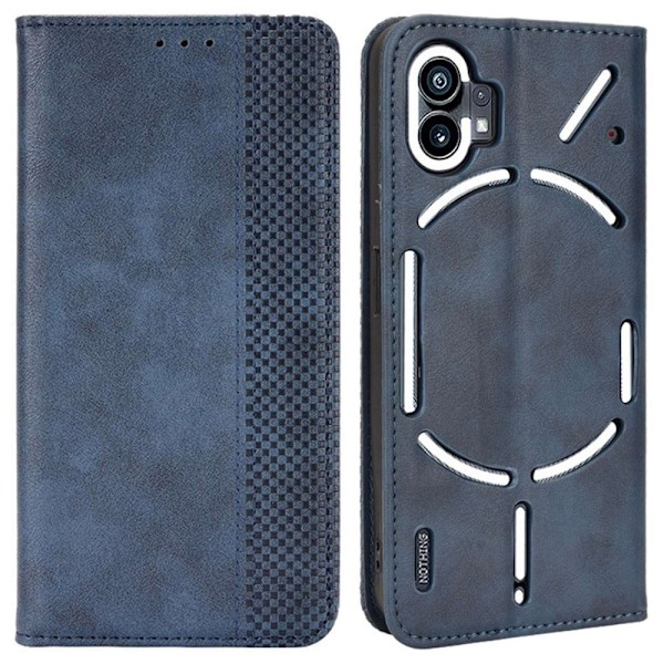 Bofink Vintage Nothing Phone (1) Læder Etui - Blå Blue