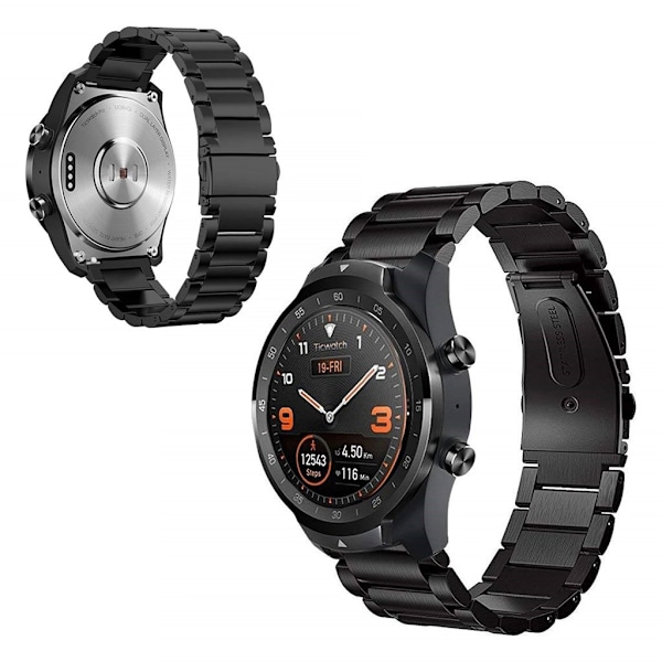 Huawei Watch GT 2 46 mm urrem i rustfrit stål - Sort Black