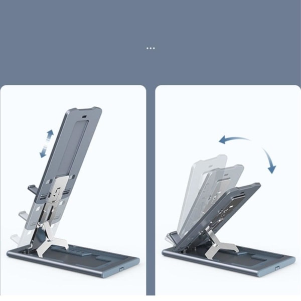 Universal foldable desktop bracket stand - Silver Silvergrå