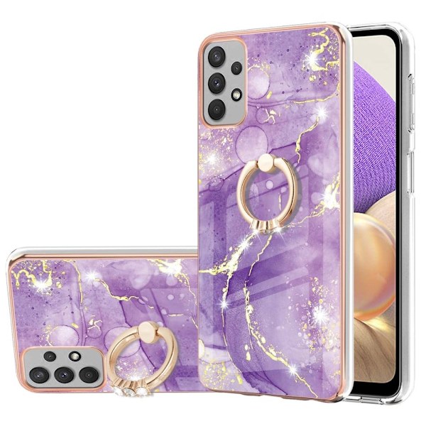 Marmormotiv Samsung Galaxy M32 5G / Samsung Galaxy A32 5G skal - Lila Marmordimma Lila