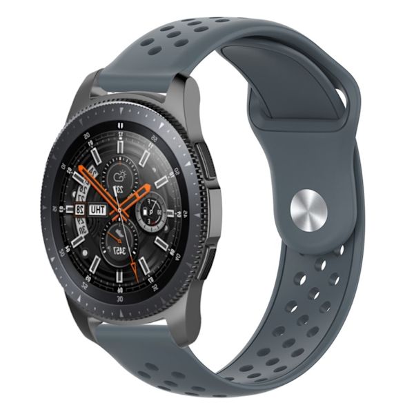 22mm Samsung Galaxy Watch (46mm) silikone Urrem - Grå Silver grey