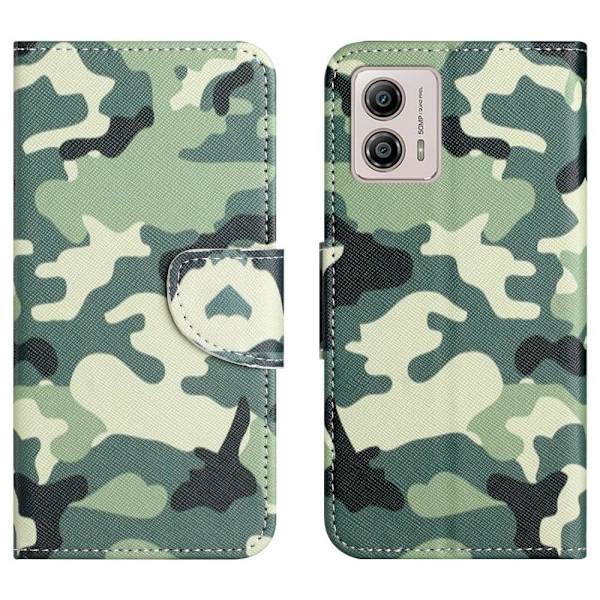 Wonderland Motorola Moto G23 / G13 / G53 Flip Etui - Camouflage Green