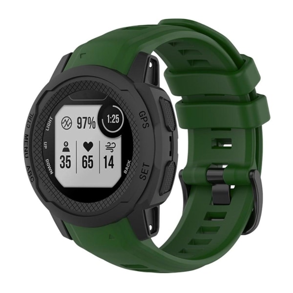 Garmin Instinct 2S silicone watch strap - Army Green Grön
