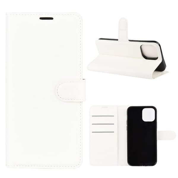Classic iPhone 12 Pro / iPhone 12 flip etui - Hvit White