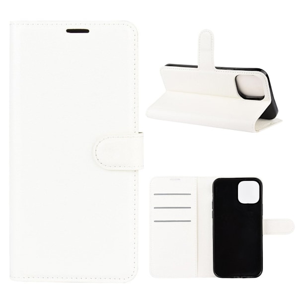 Klassisk iPhone 12 Pro / iPhone 12 flip etui - Hvid White