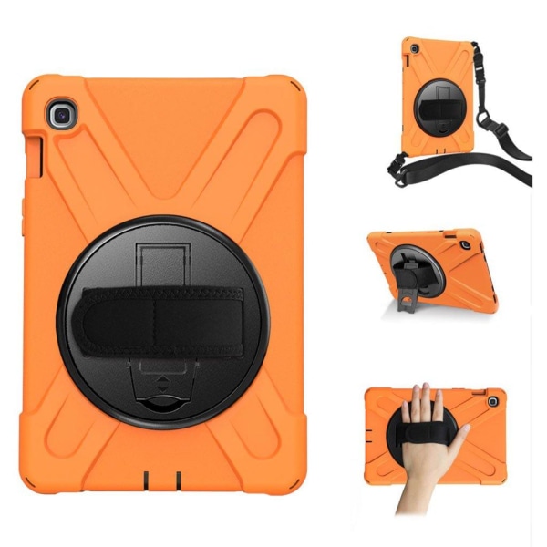 Samsung Galaxy Tab S5e 360 degree X-Shape silicone combo case - Orange