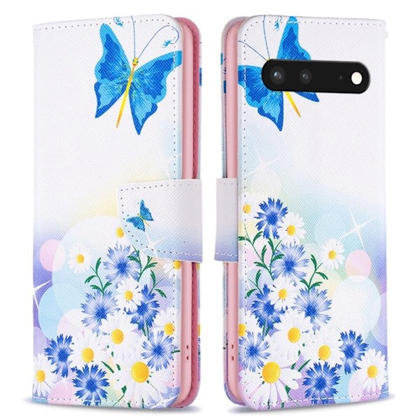 Wonderland Google Pixel 7 flip kuoret - Perhonen Ja Kukkia Multicolor