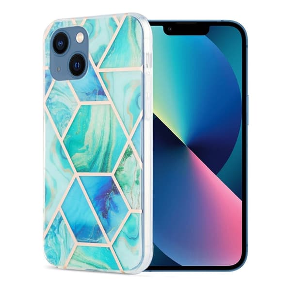 Marmormotiv iPhone 13 skal - Grön Grön