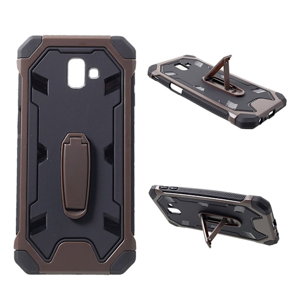 Samsung Galaxy J6 Plus (2018) robust kombo fodral - Kaffe Brun
