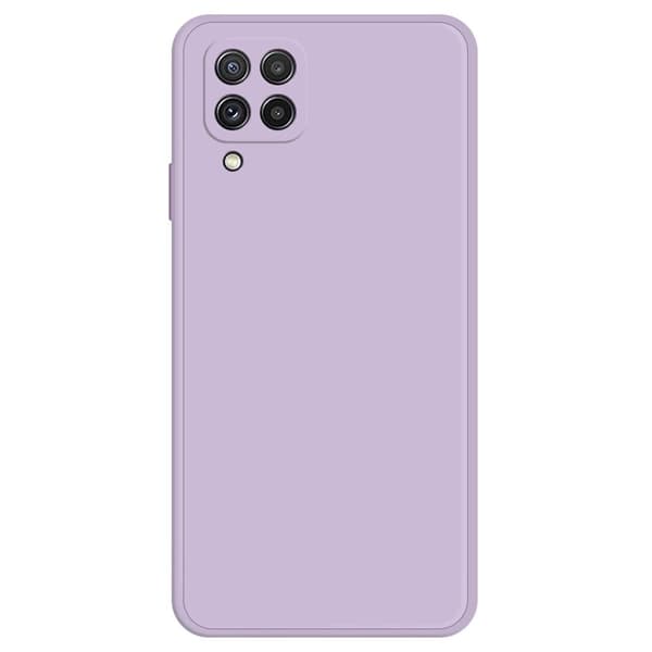 Avfasat gummerat droppskydd för Samsung Galaxy A22 4G - Lila Lila