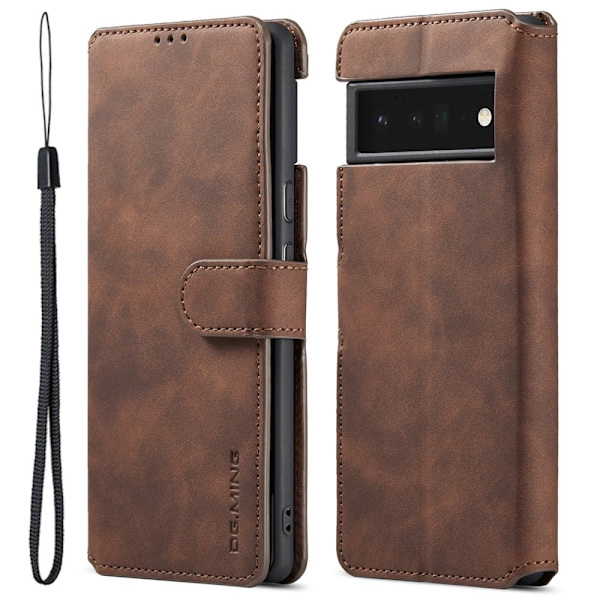 DG.Ming Google Pixel 6 Pro Retro Etui - Kaffe Brown