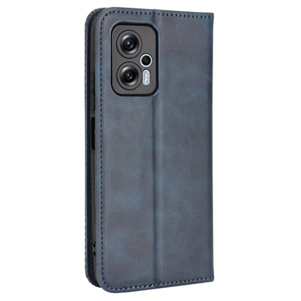 Bofink Vintage läder Xiaomi Poco X4 GT / Xiaomi Redmi Note 11T Pro Plus / Xiaomi Redmi Note 11T Pro fodral - Blå Blå