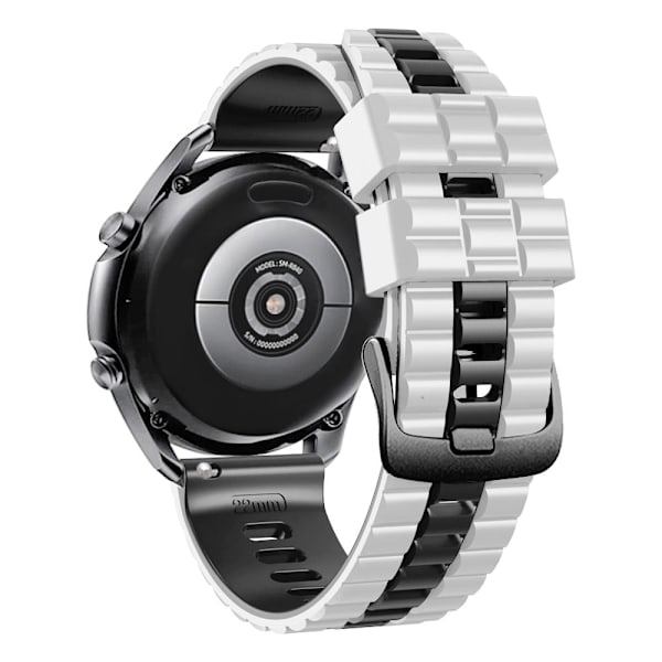 22mm Universal wave style - Valkoinen / Musta White
