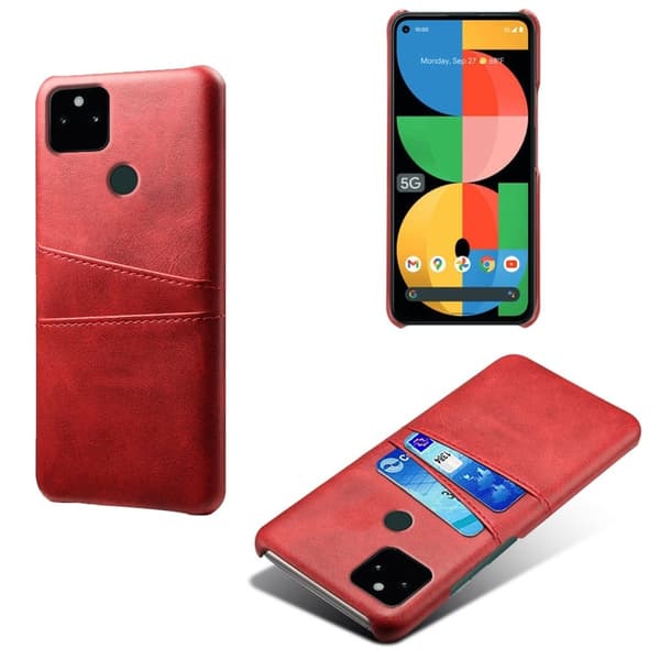 Dual Card Suojakotelo Google Pixel 5a - Punainen Red