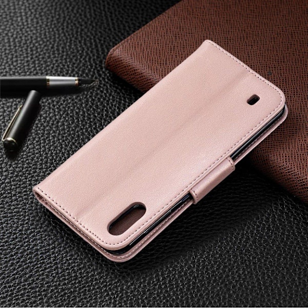 Butterfly läder Samsung Galaxy A10 fodral - Rosa Rosa