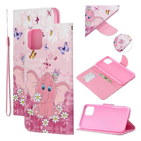 Wonderland iPhone 11 Pro Max flip veske - Elefant Pink
