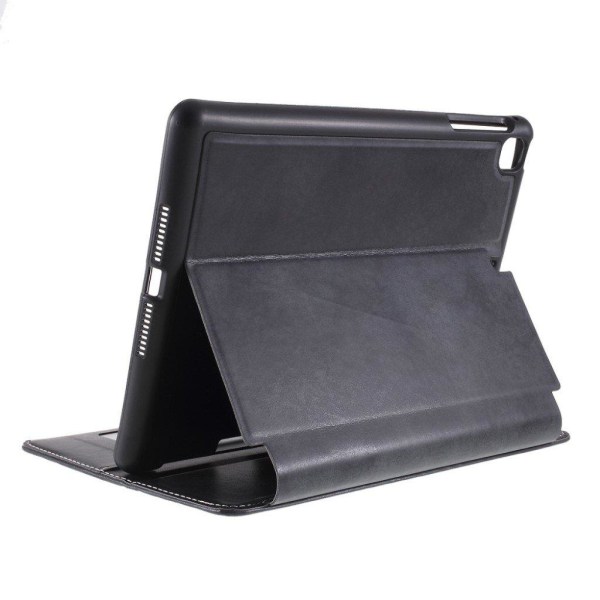 iPad Mini (2019) leather case with pen slot - Dark Grey Silver grey