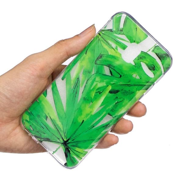 Samsung Galaxy J3 (2017) deksel laget av silikon - Grønne blader Green