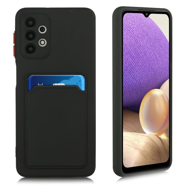 Card Holder Deksel til Samsung Galaxy A72 5G - Svart Black