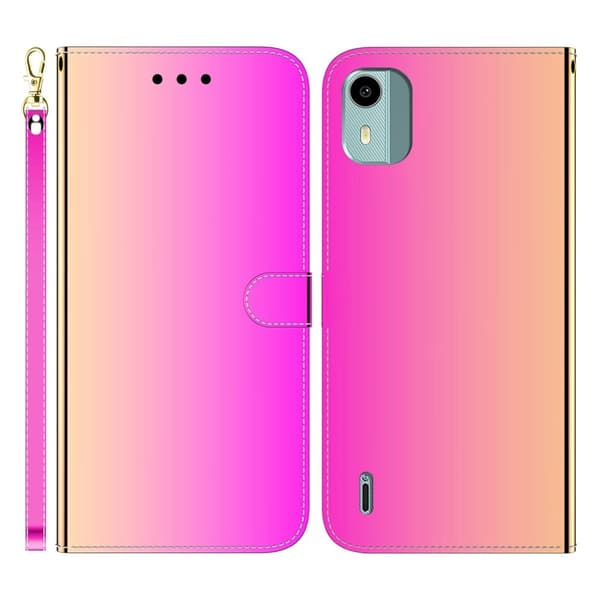 Mirror Nokia C12 Plus / Nokia C12 Pro / Nokia C12 fodral - Rosa Rosa