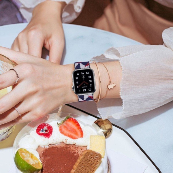 Apple Watch 42mm - 44mm elastic stylish pattern watch strap - Fr multifärg