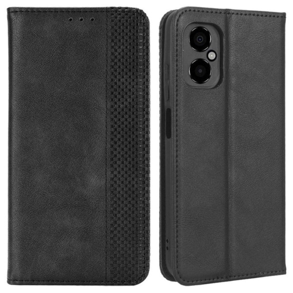 Bofink Vintage Xiaomi Poco M4 5G Læder Etui - Sort Black
