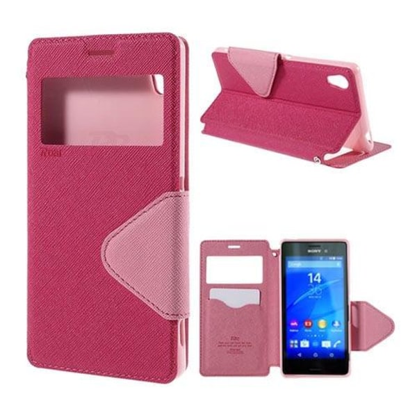Roar Korea Sony Xperia M4 Aqua Nahkakotelo - Rosee Pink