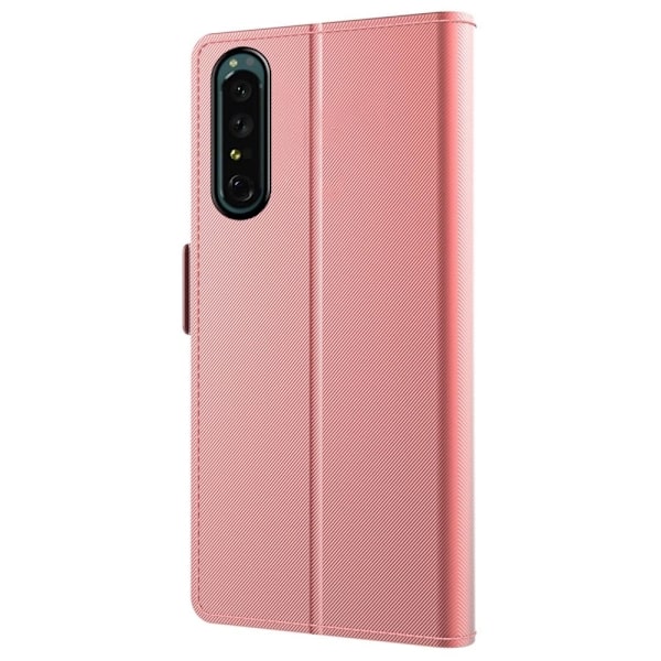 Phone Suojakotelo With Make-up Mirror And Slick Design For Sony Xperia 5 II - Ruusukulta Pink