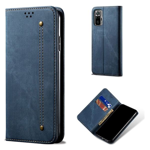 Jeans Xiaomi Redmi Note 10S / Note 10 Flippetui - Blå Blue