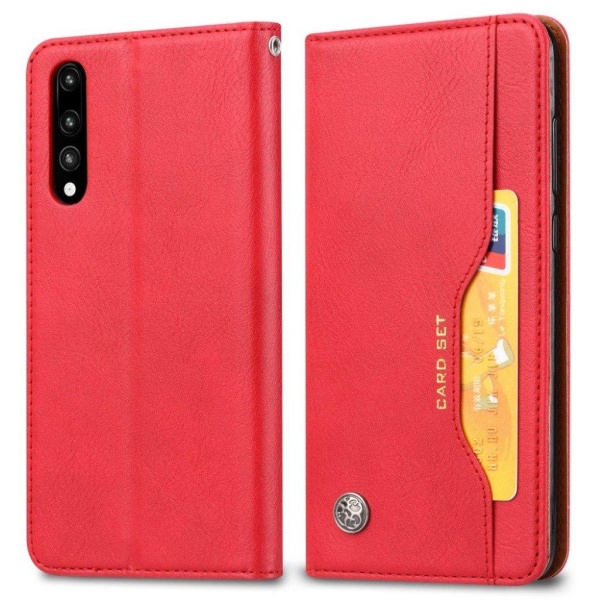 Huawei P20 Pro auto-absorberende PU læder flip etui - Rød Red