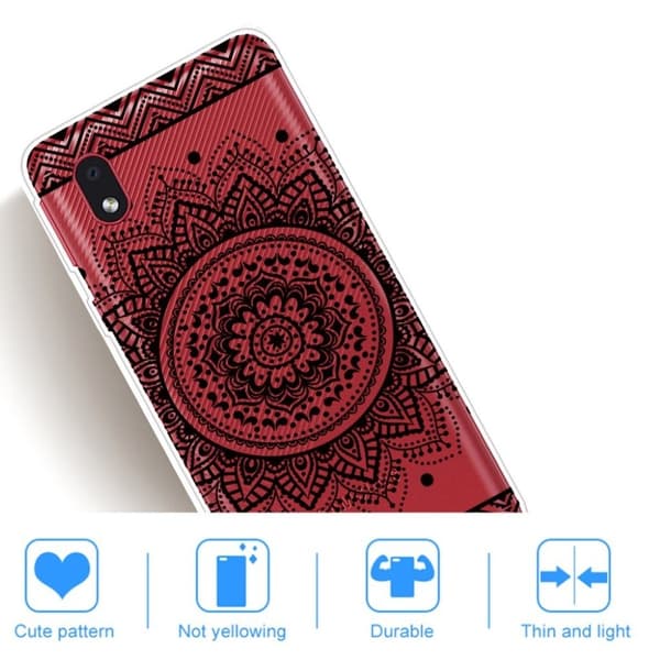 Deco Samsung Galaxy A01 Core Etui - Mandala Blomst Black