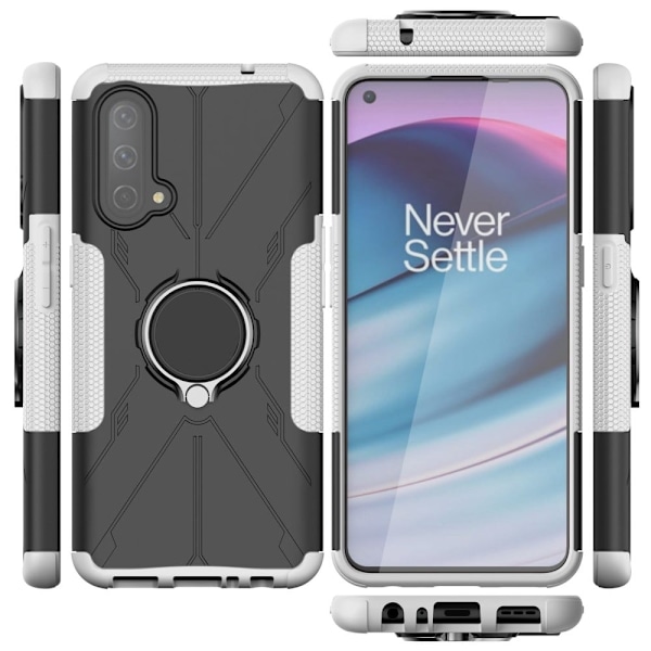 Kickstand-skydd med magnetiskt ark för OnePlus Nord CE 5G - Vit Vit