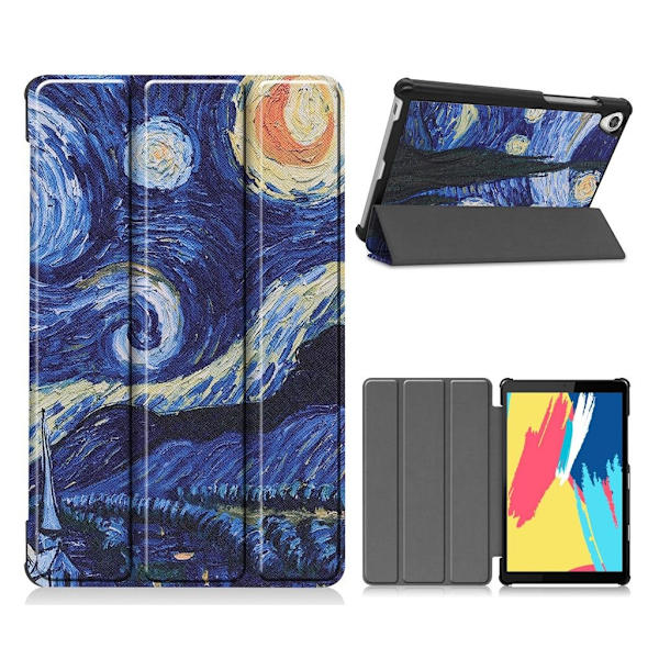 Lenovo Tab M8 Cool Mønster Lær Flippetui - Painting Multicolor