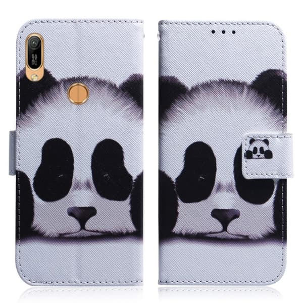Huawei Y6 2019 konstläderfodral med motiv - Panda multifärg