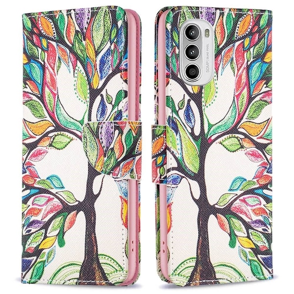 Wonderland Motorola Moto G52 flip kuoret - Elämän Puu Multicolor