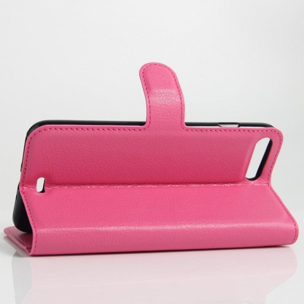 Davidsen Litchi Skinn Läderfodral för iPhone 7 Plus / 8 Plus - V Rosa