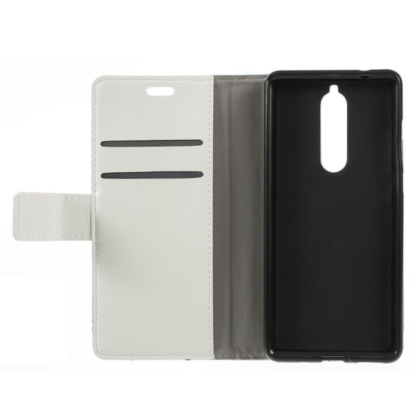 Nokia 5.1 mobilfodral syntetläder silikon stående plånbok mönste multifärg