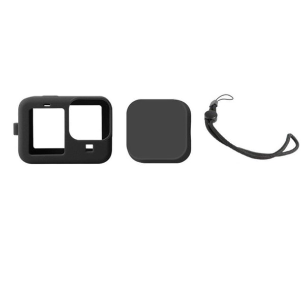 GoPro Hero 9 silikone etui with lens cap - sort Black